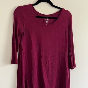 Women's Burgundy Tunic Tee